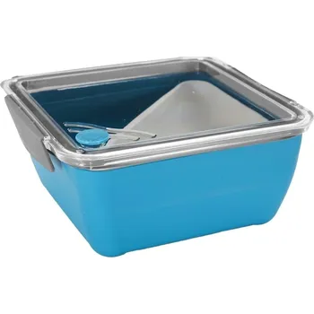 Svačinový box Nábytek Pegas Lunch box rozdělený s vidličkou 2,6l tmavě modrý