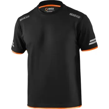 Pánské oblečení Sparco technické tričko Tucson, barva: černo-oranžová, velikost: L