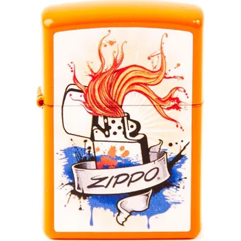 ZIPPO Neon Orange color"Zippo Grafic" 60004586