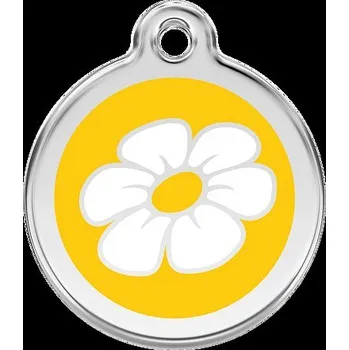 psí známka Známka Red Dingo Sedmikráska žlutá velikost známky M - 30 mm