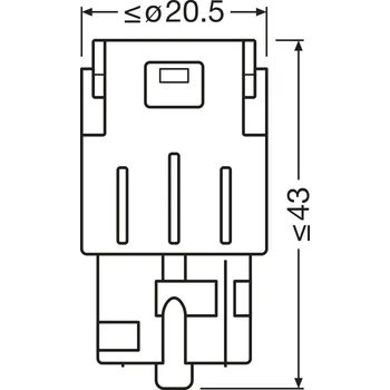 Autožárovka Žárovka, blikač ams-OSRAM 7504DYP-2BL