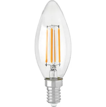Žárovka STRUHM LED žárovka svíčka filament VELA E14 790lm 6W neutrální bílá