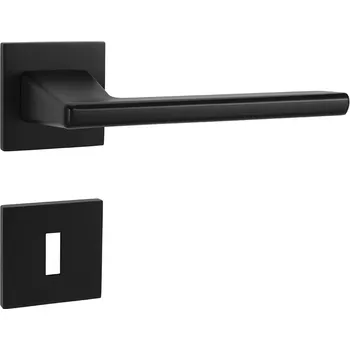 Dveřní kování TI - JUNIOR - HR 4140Q 5S rozety BBQ, klika/klika BS - Černá matná (153)