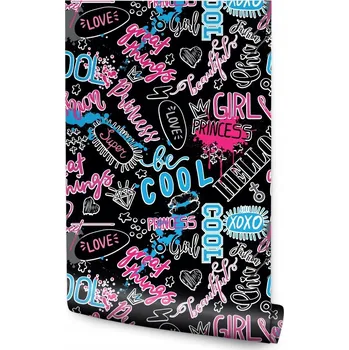 Fototapeta Tapeta pro mládež typografie nápisy girl power