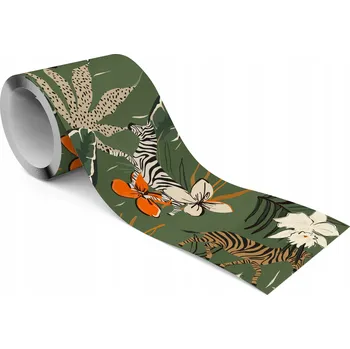 Fototapeta Samolepicí Páska na Tapety TROPICKÉ Listy Květiny Zebry Abstrakce