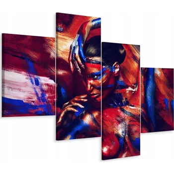 Obraz Obraz Čtyřdílný obraz ŽENA Malba Abstrakce 80x50