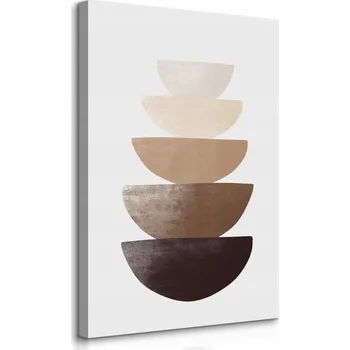 Obraz OBRAZ DO OBÝVÁKU PASTELOVÉ NÁDOBÍ STYL BOHO ABSTRAKCE 80x120