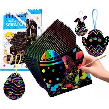 Velikonoční dekorace ŠKRABADLA VELIKONOČNÍ VEJCE 12cm ŠKRABACÍ VEJCE 3ks