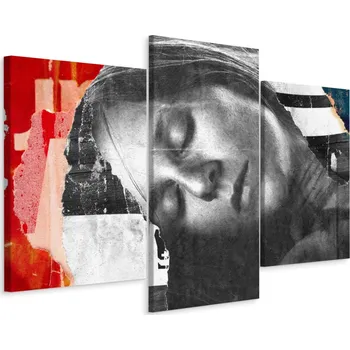 Obraz Třídílný obraz PORTRET Ženy Koláž 3D 90x60 cm