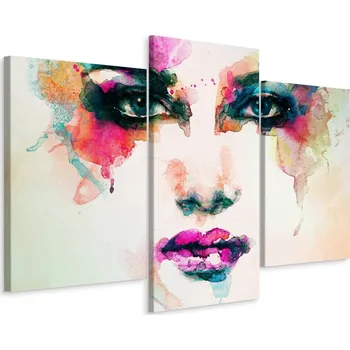 Obraz Obraz Tryptych Akvarelový PORTRET Malba 90x60