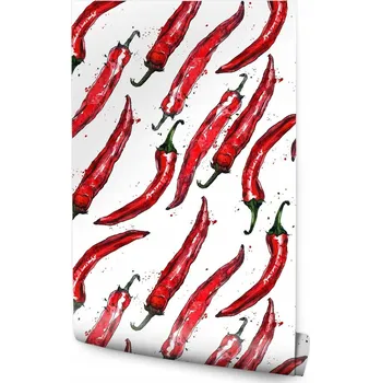 Fototapeta Tapeta papričky chilli koření zelenina do kuchyně