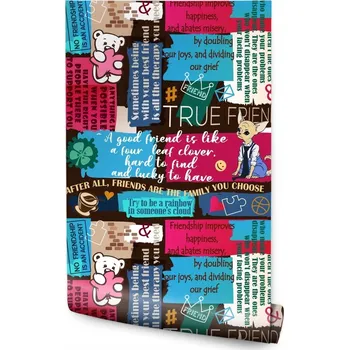 Fototapeta Tapeta pro mládež medvídci zvířátka barevné nápisy