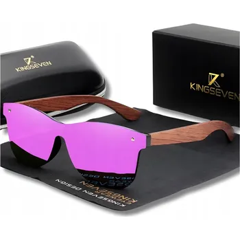 Sluneční brýle SLUNEČNÍ BRÝLE PÁNSKÉ KINGSEVEN DŘEVĚNÉ POLARIZAČNÍ UV400 + POUZDRO