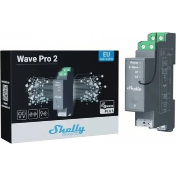 vypínač Shelly Qubino Wave Pro 2 - spínací modul 2x 16A, Z-Wave