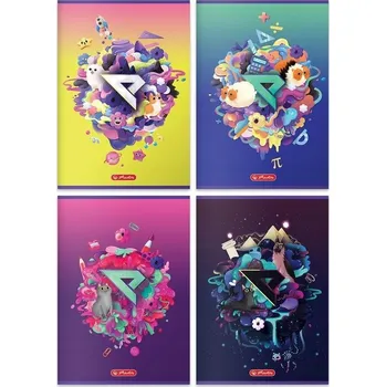 Sešit A4 s mřížkou, sešity pro děti, mládež i studenty Herlitz, 60 listů