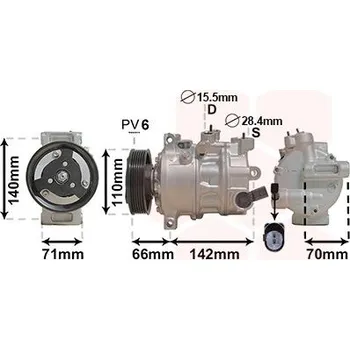 Kompresor klimatizace Kompresor, klimatizace VAN WEZEL 0301K703