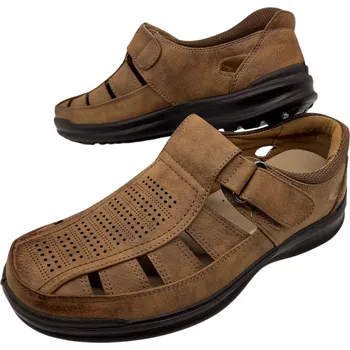 Pánské mokasíny Camo Pánské hnědé letní děrované mokasíny Barva: Hnědá, Velikost: 44