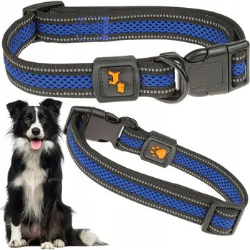 Obojek pro psa Obroża dla średniego dużego psa miękka a pohodlný s odrazkou M 34-50 cm