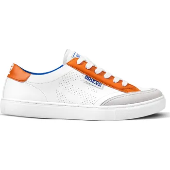Pánské tenisky Volnočasové boty Sparco S-Time, barva: bílo-oranžová, velikost: 44