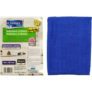 Clanax Švédská utěrka mikrovlákno kuchyňská 40 x 40 cm