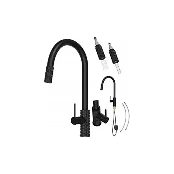 Vodovodní baterie Kuchyňská stojánková baterie Granitan Glami černá