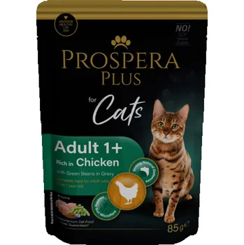 Krmivo pro kočku Kapsička Prospera Plus Adult 1+, Chicken, Beans 85g