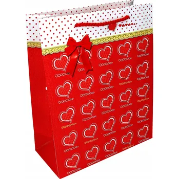 Dárková taška Dárková taška srdíčka Valentýn V-135