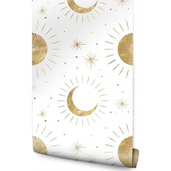 Fototapeta Tapeta do obýváku Slunce Měsíce Boho styl Hvězdy