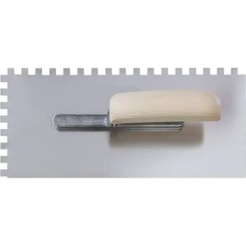 Zednické hladítko Hladítko nerez ozubené 8x8mm - 280x130 mm