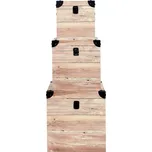 Nábytek Pegas Sada 3 úložných boxů s efektem dřeva