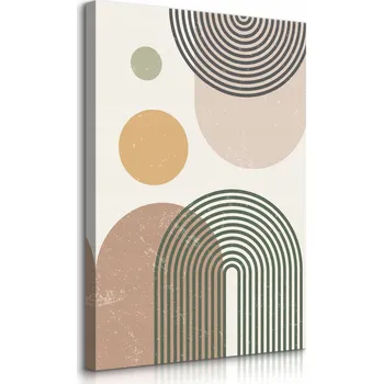 Obraz VELKÝ OBRAZ DO OBÝVÁKU GEOMETRICKÉ TVARY AZTÉCKÝ STYL 80x120