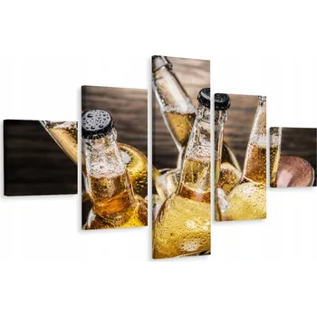 Obraz Vícedílný obraz STUDENÉ Lahve Piva Bar Led 150x90