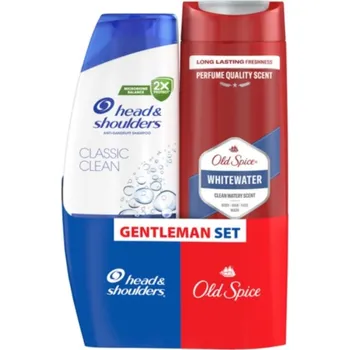 Kosmetická sada Head & Shoulders Classic Clean šampon 400 ml + Old Spice Whitewater sprchový gel 400 ml, kosmetická sada pro muže