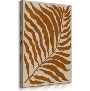 Obraz VELKÝ OBRAZ NA PLÁTNĚ SUŠENÝ PALMOVÝ LIST ABSTRAKCE 30x40