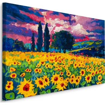 Obraz Obraz do chodby Slunečnice KRAJINA 3D 30x20