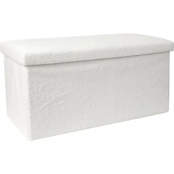 Taburet Nábytek Pegas Pufa Intesi Velse boucle bílá skládací