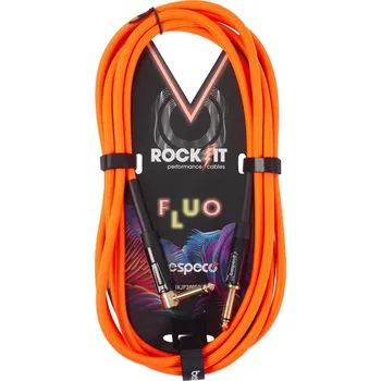 Příslušenství ke zvukové technice Bespeco ROCKIT FLUO Orange 3 m Right Angle + prodloužená záruka 3 roky