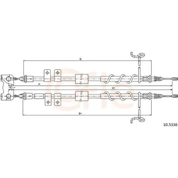 Auto-moto Tažné lanko, parkovací brzda COFLE 10.5336