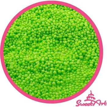 Jedlá dekorace na dort SweetArt cukrový máček světle zelený (1 kg)