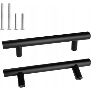 Nábytkové kování Nábytkové úchytky na nábytek pro skříňky a zásuvky Nerezová ocel 150 mm 10 Ks Černé