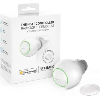 Hlavice pro radiátor FIBARO The Heat Controller Starter Pack - termostatická hlavice s teplotním senzorem, Apple HomeKit