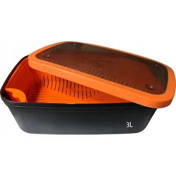 Úložný box Krabička Miracle NÁDOBA + SÍTKO NA ODKAPÁVÁNÍ PELET, černá