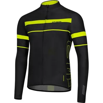 cyklistický dres ETAPE pánský dres COMFORT 2.0, černá/žlutá fluo M