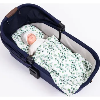 Příslušenství pro dětskou postel a kolébku Tulimese Souprava do kočárku bio mušelínový eukalypt