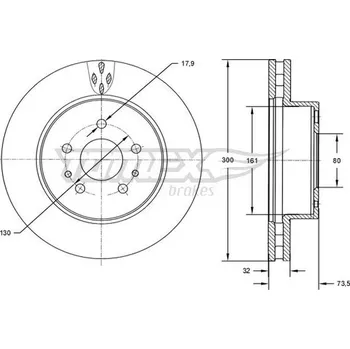 Brzdový kotouč Brzdový kotouč TOMEX TX 72-57
