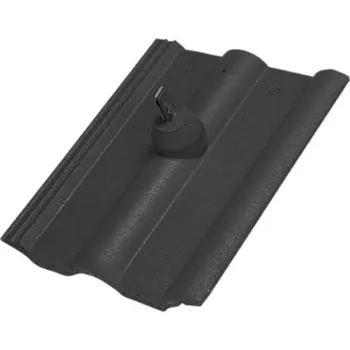 Střešní krytina Taška hromosvodová BMI BRAMAC Classic star – ebenově černá