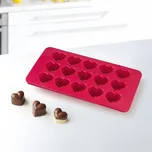 Silikonová forma na pralinky červená