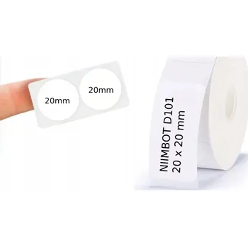 Speciální papír Termální etikety Samolepky 20x20mm kulaté pro tiskárnu NIIMBOT D, 290 ks
