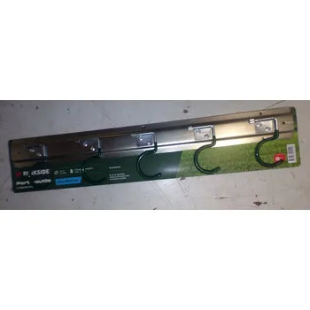 Věšák Nástěnný držák na nářadí, zahradní náčiní, košťata, Hrábě, lišta s háčky