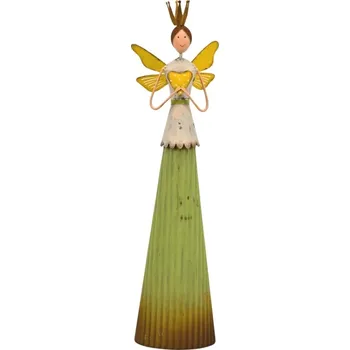 Anděl plechový zelený